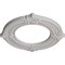 Ekena Millwork Benson Ceiling Medallion (Canopies up to 6 1/8"), 11 1/8"OD x 6 1/8"ID x 5/8"P, Ultra Pure White CM11BNUWF - alternate 2